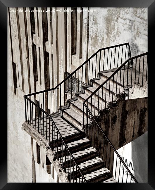 Stairs in Amman, Jordan Framed Print by Sue Hoppe