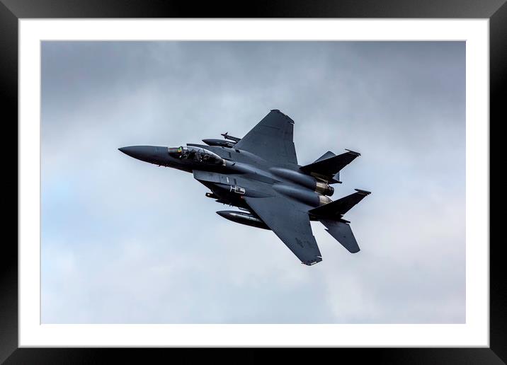 F15E at Mach Loop Framed Mounted Print by Mal Spain