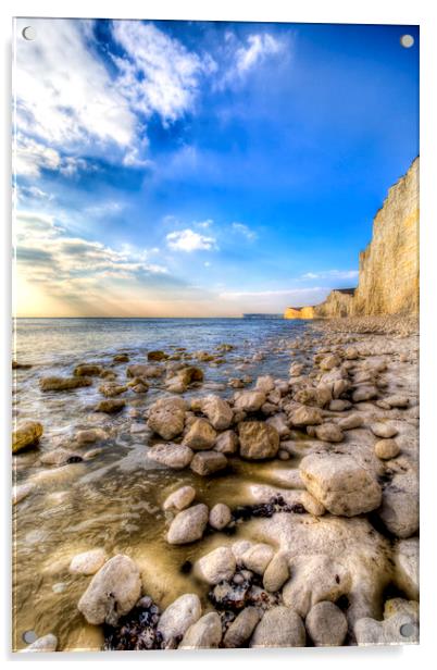 Birling Gap And Seven Sisters Acrylic by David Pyatt