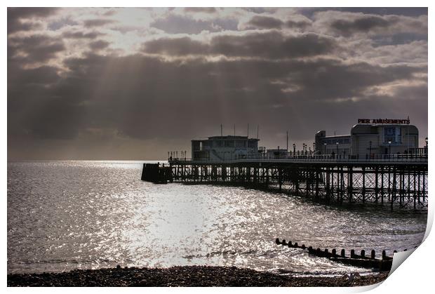 Worthing Pier  Print by Terry May