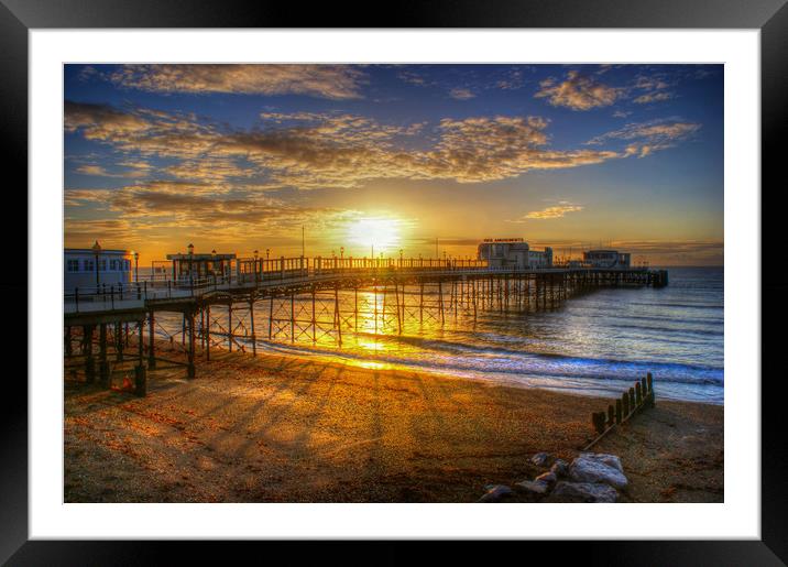Sunrise at Worthing Pier  Framed Mounted Print by Terry May