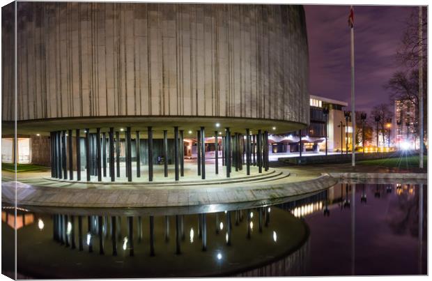 The 1968 Civic Centre in Newcastle Canvas Print by Naylor's Photography