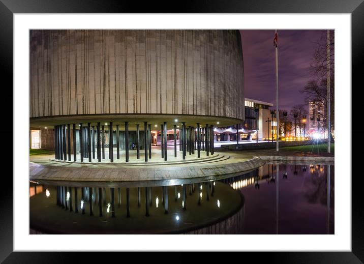 The 1968 Civic Centre in Newcastle Framed Mounted Print by Naylor's Photography