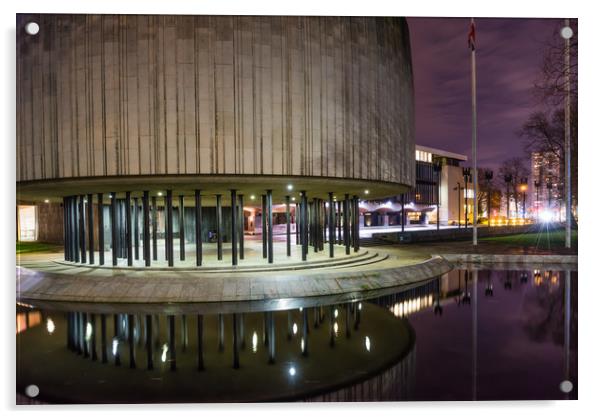 The 1968 Civic Centre in Newcastle Acrylic by Naylor's Photography