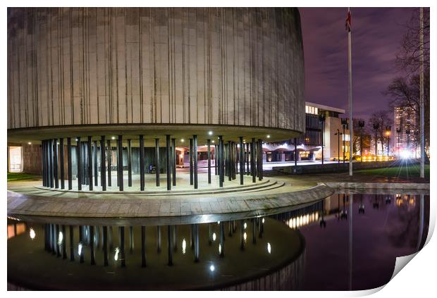 The 1968 Civic Centre in Newcastle Print by Naylor's Photography