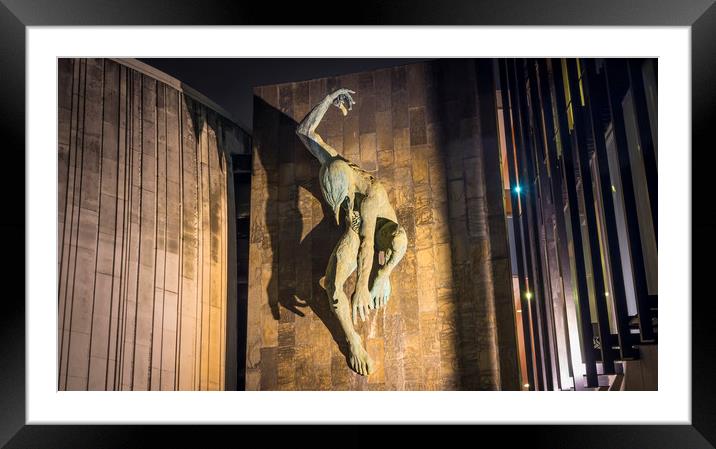 The River God at the Civic Centre Framed Mounted Print by Naylor's Photography