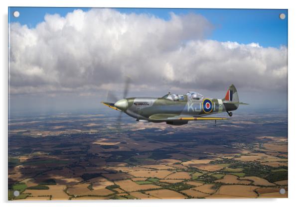 Spitfire TR 9 SM520 Acrylic by Gary Eason