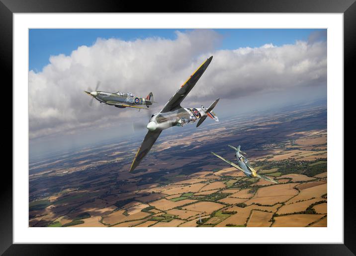 Spitfire TR 9 fighter affiliation Framed Mounted Print by Gary Eason