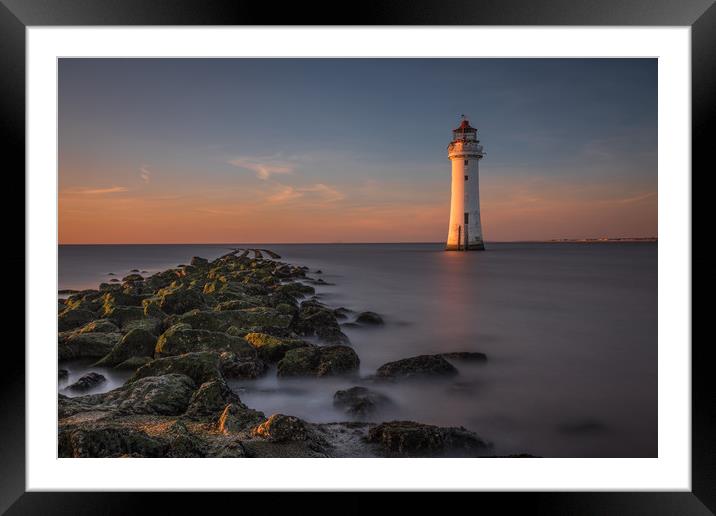 Perch Rock Lighthouse at New Brighton Framed Mounted Print by Tony Keogh