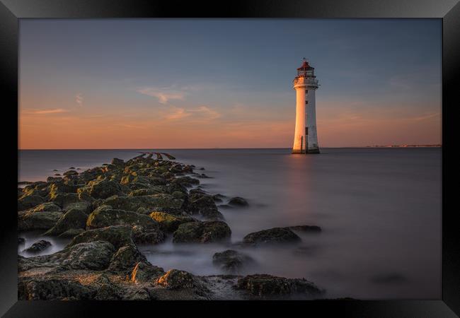 Perch Rock Lighthouse at New Brighton Framed Print by Tony Keogh