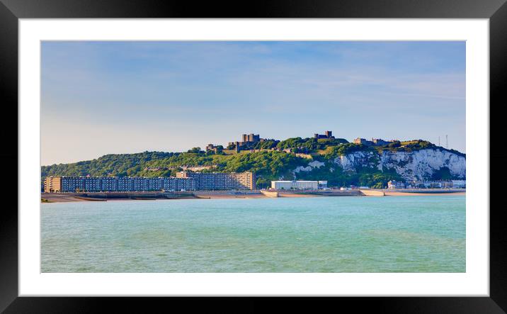 The Dover Beach from the Prince of Wales Pier Framed Mounted Print by Maggie McCall