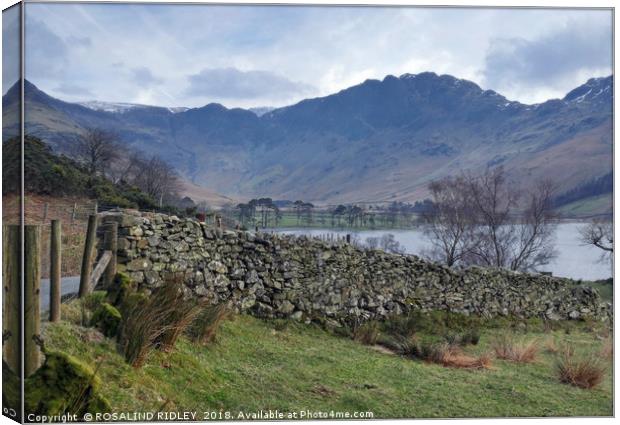 "Storm clouds gather over Buttermere" Canvas Print by ROS RIDLEY
