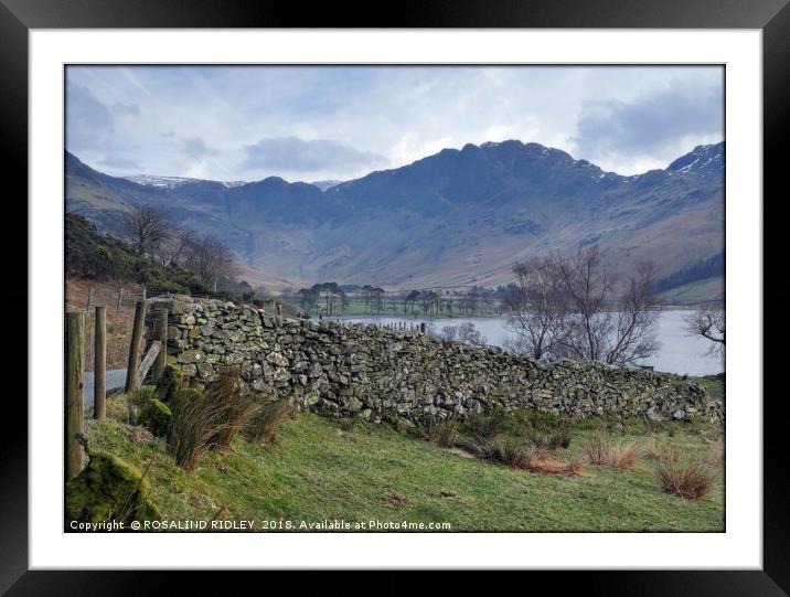 "Storm clouds gather over Buttermere" Framed Mounted Print by ROS RIDLEY