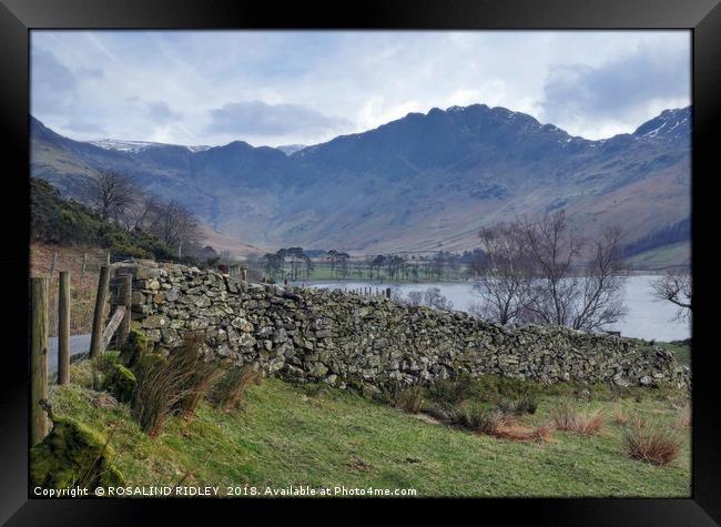 "Storm clouds gather over Buttermere" Framed Print by ROS RIDLEY