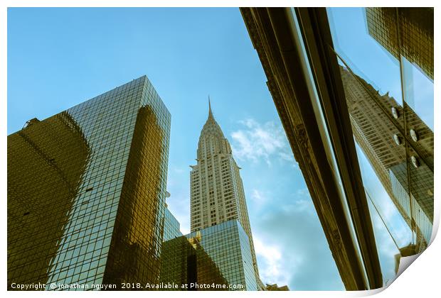 Chrysler Building 2 Print by jonathan nguyen
