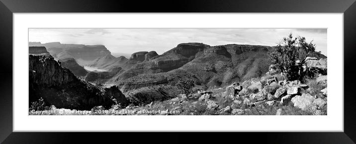 Blyde River Canyon monochrome Framed Mounted Print by Sue Hoppe