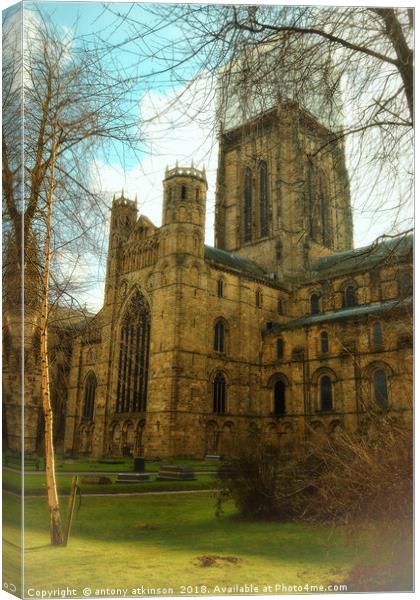 The City of Durham Cathedral  Canvas Print by Antony Atkinson