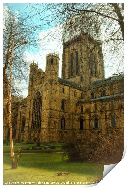 The City of Durham Cathedral  Print by Antony Atkinson