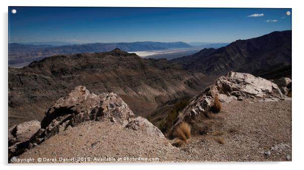 Aguereberry Point, Death Valley Acrylic by Derek Daniel