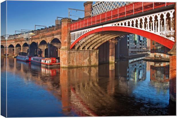 Colourful Castlefield Canvas Print by David McCulloch