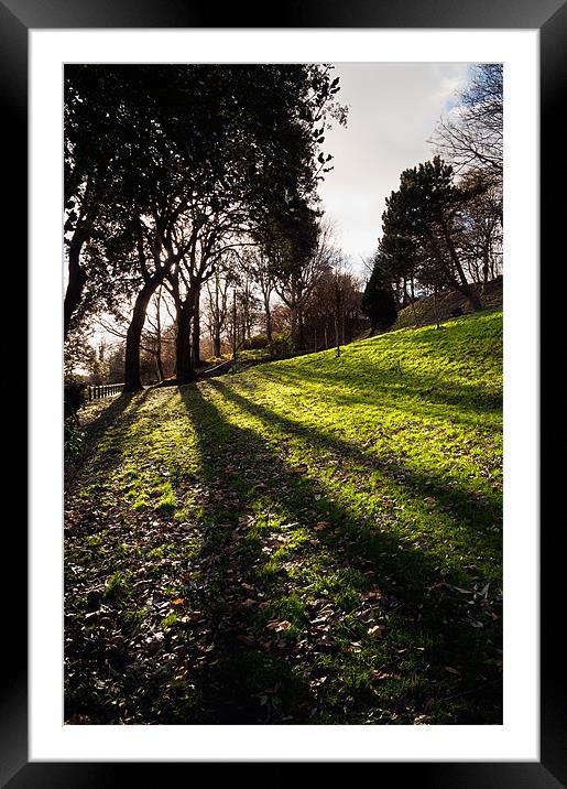 Sloping shadows Framed Mounted Print by Stephen Mole