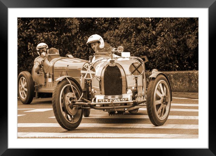 Bugatti T35 Circuit Des Remparts 2017 Framed Mounted Print by Lenscraft Images