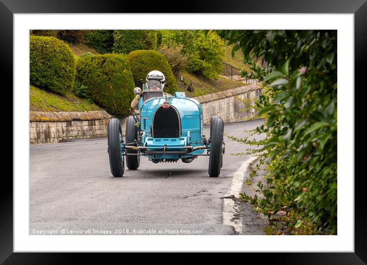 Bugatti Type35B at Circuit des Remparts Framed Mounted Print by Lenscraft Images
