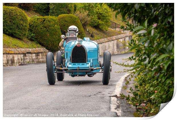 Bugatti Type35B at Circuit des Remparts Print by Lenscraft Images