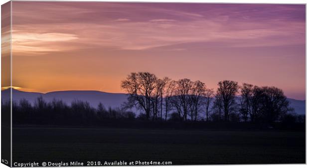 Sunrise near Dalmeny, Scotland Canvas Print by Douglas Milne