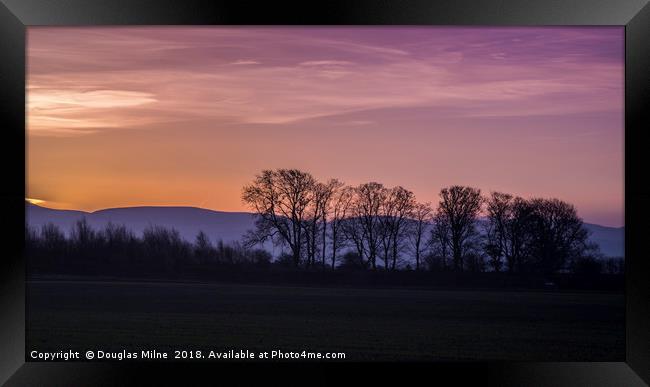 Sunrise near Dalmeny, Scotland Framed Print by Douglas Milne