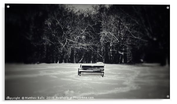 A Place to Sit in the Snow Acrylic by Matthew Balls