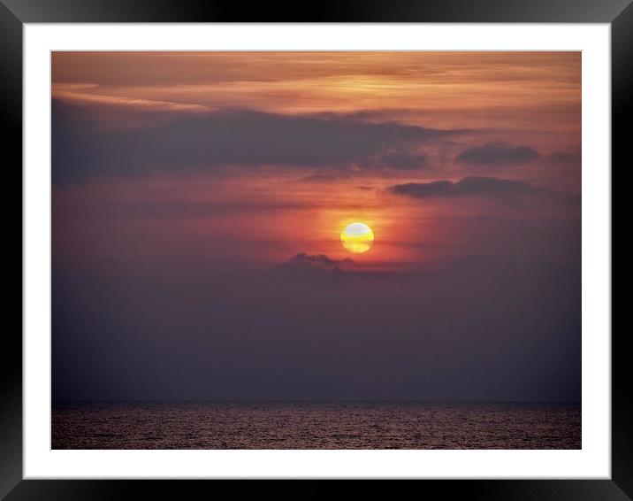 Sunset                                             Framed Mounted Print by Victor Burnside