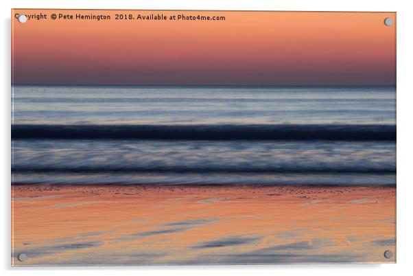 Sunset at Woolacombe Acrylic by Pete Hemington