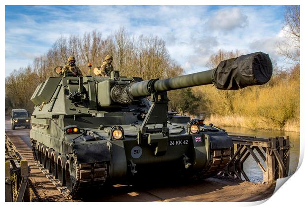 AS90 Self Propelled Gun Print by Oxon Images