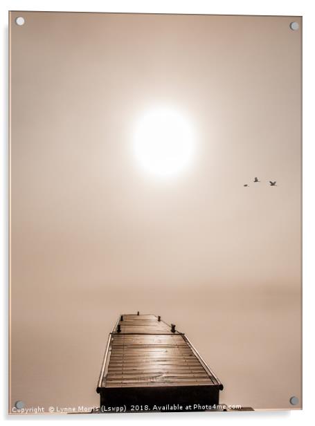 Jetty In The Mist Acrylic by Lynne Morris (Lswpp)