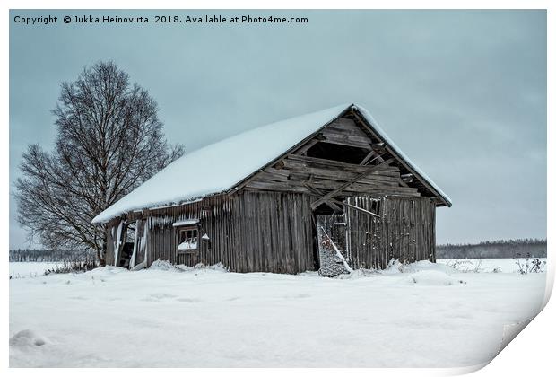 Cold Day On The Fields Print by Jukka Heinovirta