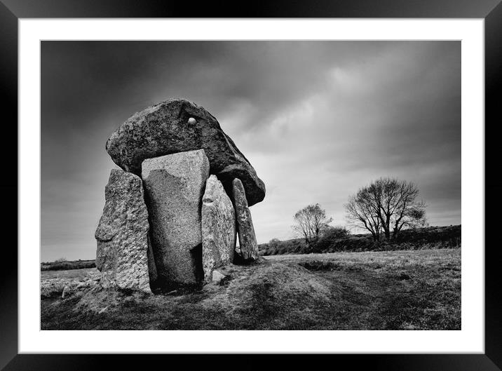 Trethevy Quoit                                     Framed Mounted Print by Helen Cullens
