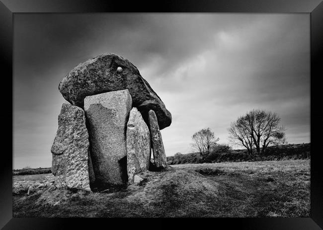 Trethevy Quoit                                     Framed Print by Helen Cullens