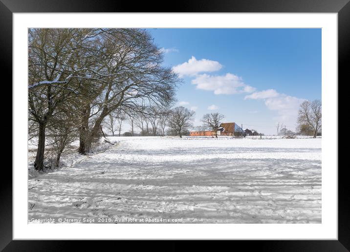 Serene Winter Wonderland Framed Mounted Print by Jeremy Sage