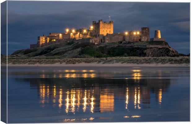 Mighty Castle at Night Canvas Print by Naylor's Photography