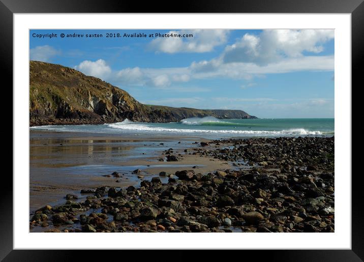 WHIPPING UP THE SEA Framed Mounted Print by andrew saxton