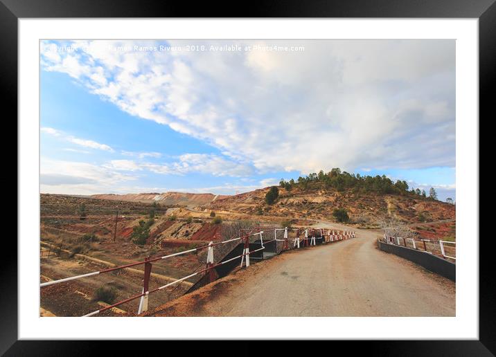 Dirt road to the mines Framed Mounted Print by Juan Ramón Ramos Rivero
