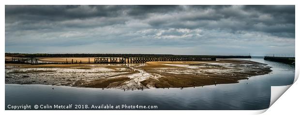 Amble Harbour Print by Colin Metcalf