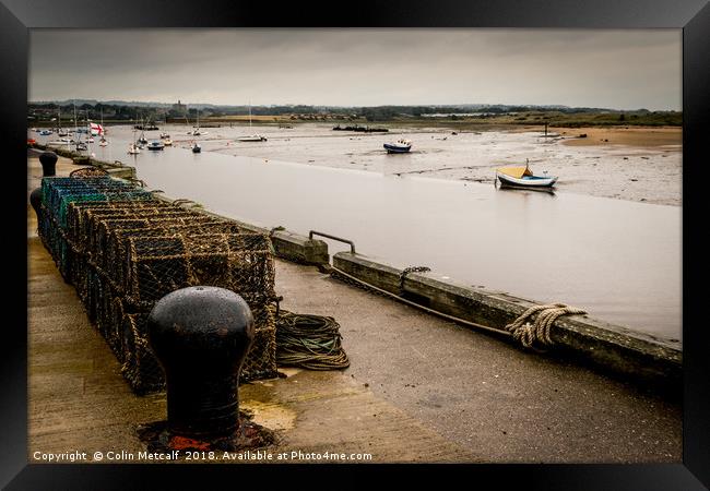 Amble Harbour Framed Print by Colin Metcalf
