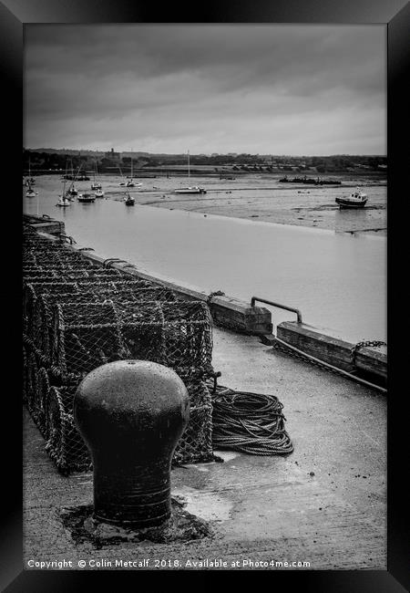 Amble Harbour Framed Print by Colin Metcalf