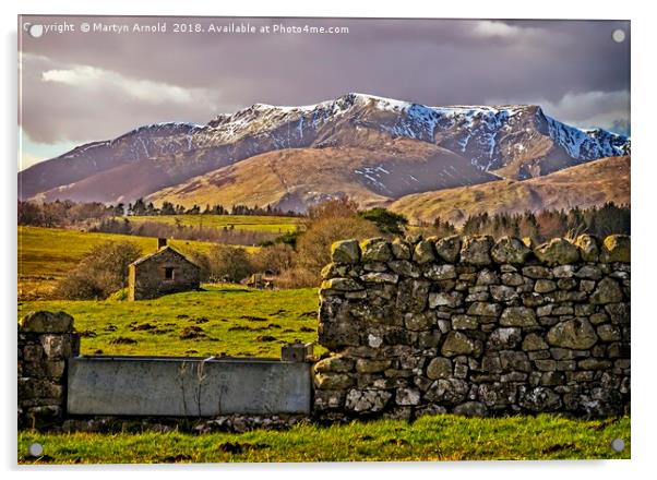 Blencathra, Lake District Acrylic by Martyn Arnold