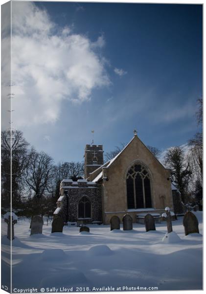 St Andrew's Church Trowse Norfolk  Canvas Print by Sally Lloyd