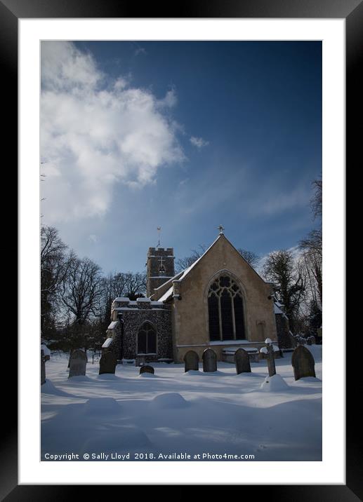 St Andrew's Church Trowse Norfolk  Framed Mounted Print by Sally Lloyd