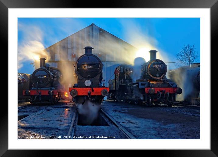 Evening at Great Central Railway, Loughborough Framed Mounted Print by David Birchall