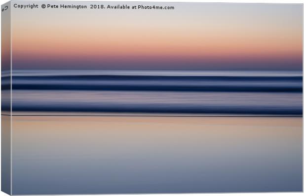 Sunset at Woolacombe Canvas Print by Pete Hemington